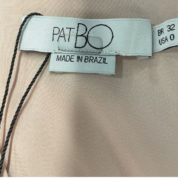 NWT PatBO Peach Floral Midi Ruffle Dress (0) - Picture 6 of 9